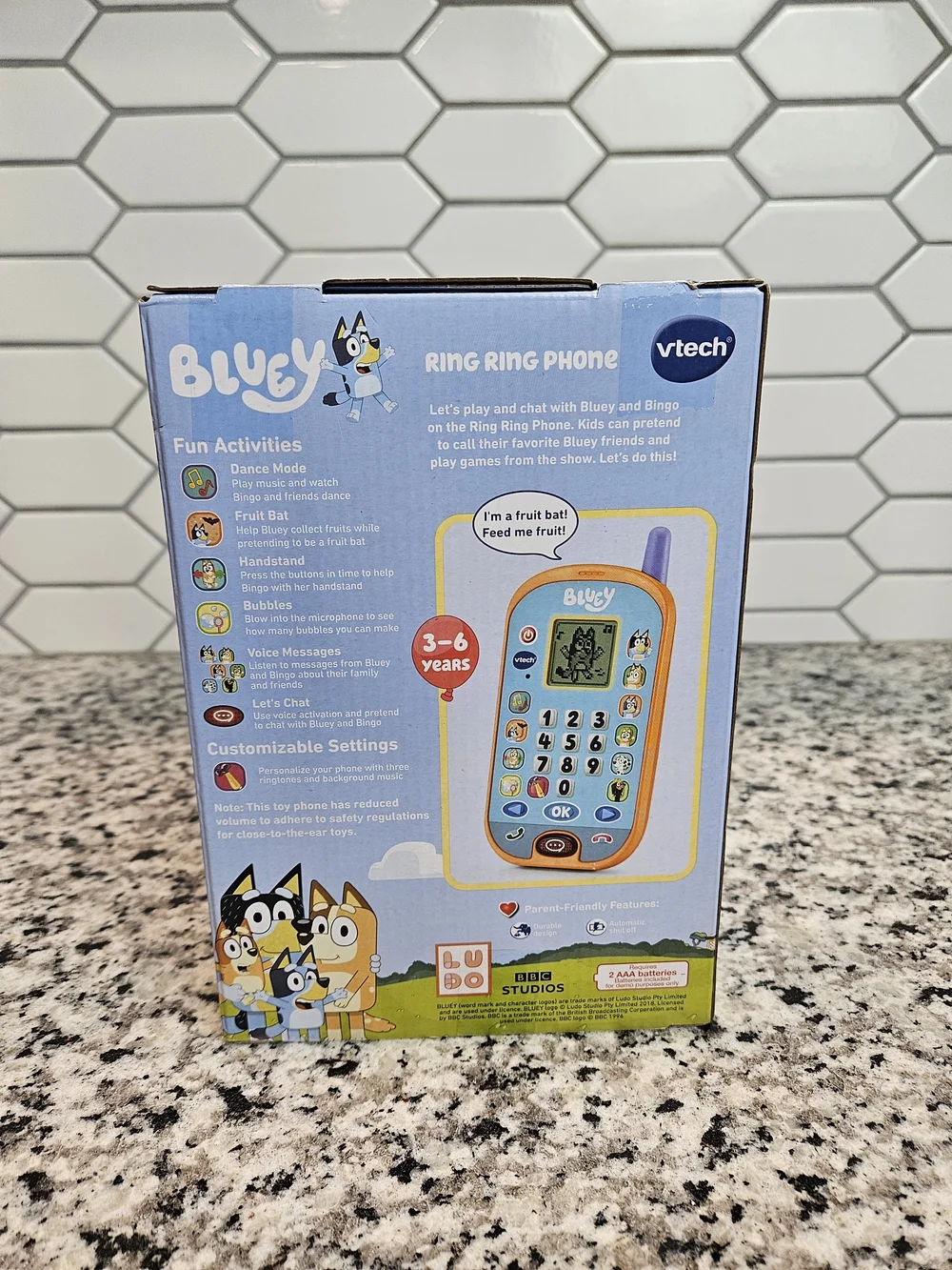 Bluey Ring Ring Phone - Orange & Blue Toy Phone